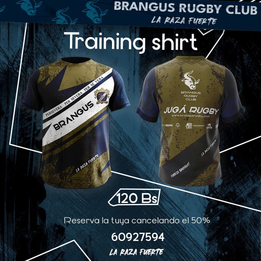 Entrena con estilo y potencia: La polera oficial del Brangus Rugby Club Descubre las cualidades únicas de la polera Brangus diseñada para jugadores y fanáticos del rugby. Con esta polera no solo apoyarás al desarrollo de nuestro club, sino que también disfrutarás de un diseño innovador y características que te acompañarán en cada entrenamiento: Resistencia extrema al cansancio: Ideal para los entrenamientos más intensos. Defensa reforzada contra el sudor: Mantente fresco y cómodo mientras juegas. Aumenta tu agilidad y confianza: No solo te verás increíble, también te sentirás imparable. Durabilidad y calidad premium: Perfecta para aguantar los tackles más duros. Diseño exclusivo y único: Representa a "La Raza Fuerte" dentro y fuera del campo.